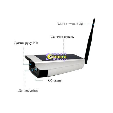 Автономная наружная Wi-Fi IP камера NetCam OX-MS2-Solar