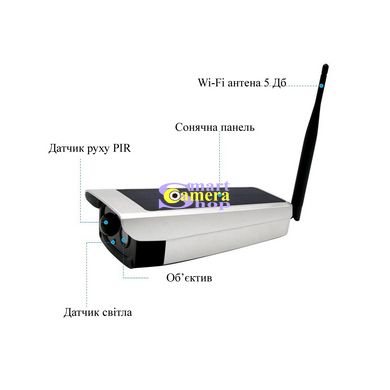 Автономная наружная Wi-Fi IP камера  NetCam OX-MS1-Solar