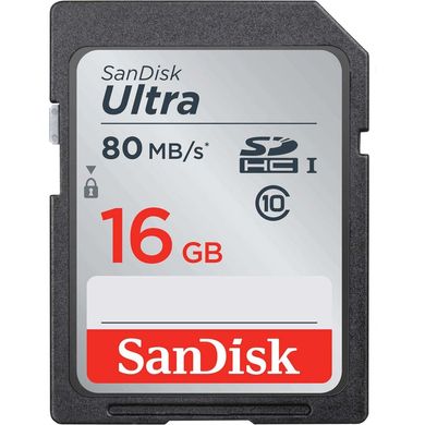 Карта пам'яті 16GB SANDISK ULTRA SDHC CLASS 10
