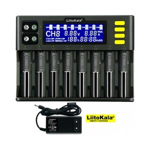 Универсальное зарядное устройство LiitoKala Lii S8 на 8 каналов + 2 канала на Крону 9В